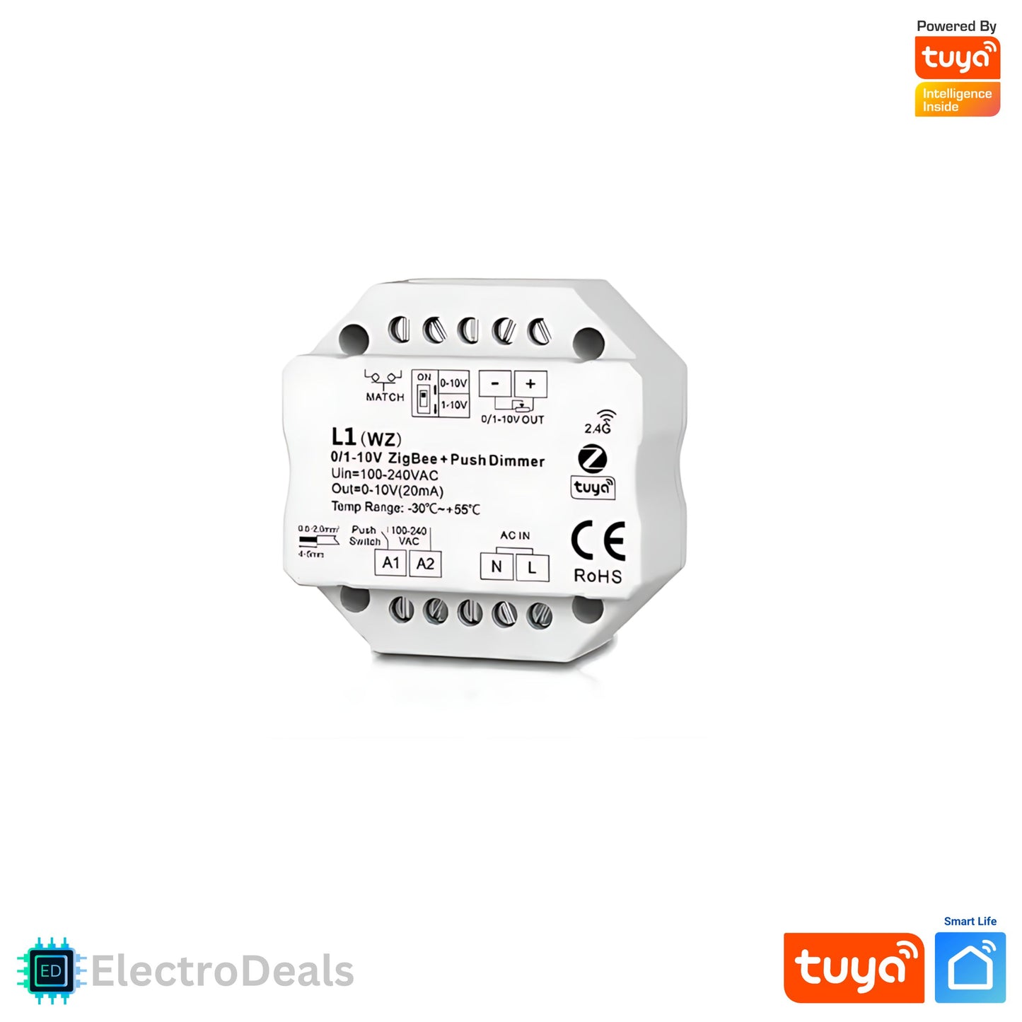 Tuya zigbee push dimmer